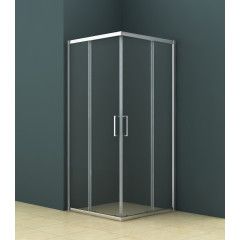 Душевое ограждение Azario SEATTLE 90х90х195 хром, 6мм прозрачное стекло