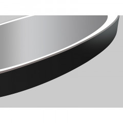 Зеркало AZARIO Aurora D800 с подсветкой, сенсорный выключатель с функцией диммера, алюминиевая черная рама (AZ-Z-012CS)