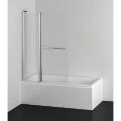 Шторка для ванны складная Azario Boston 100х140 цвет профиля хром (AZ-142TB)