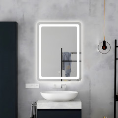 Зеркало AZARIO Dallas 600х800 с подсветкой, сенсорный выключатель с функцией диммера, подогрев (AZ-Z-043WHCS)