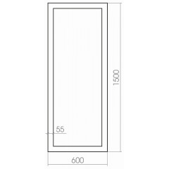 Зеркало Azario Монреаль 600х1500, напольное, дуб (ФР-00001408)