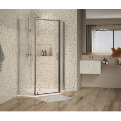 Душевое ограждение Azario DALLAS 90х90х200 хром, 5мм прозрачное стекло (AZ-112P 90х90)