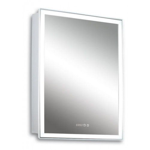 Зеркало-шкаф AZARIO Киото 60 (600х800) c подсветкой и диммером + часы (LED-00002358)