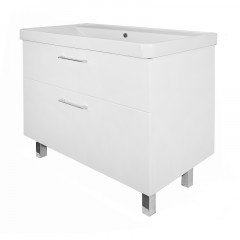 Комплект Тумба Azario Ника 90 Н 900х475х850 напольная, с раковиной Monte 90, белый матовый (CS00089956)