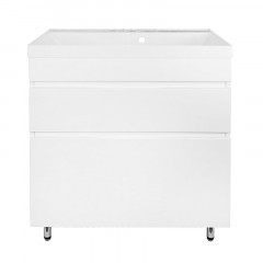 Комплект Azario Тумба Эстима 80/2Н 795х447х850 напольная, с раковиной Астория 80, белый глянцевый (CS00094596)