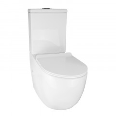 Унитаз-компакт Azario CORSA 630x380x830 напольный, смыв "ТОРНАДО", безободковый с бачком и сиденьем микролифт (AZ-2062Т)