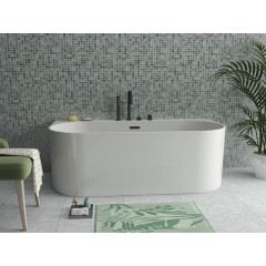 Ванна акриловая Azario BRADFORD 1700х800х580 пристенная, в комплекте с сифоном и металлической рамой (BRA17080)