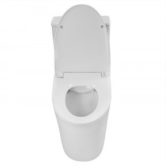 Унитаз-моноблок Azario ANSA 385х695x775 безободковый, в комплекте с сиденьем дюропласт микролифт, белый (AZ-2301)