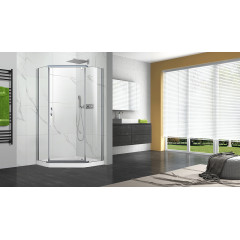Душевое ограждение Azario DALLAS 90х90х200 хром, 5мм прозрачное стекло (AZ-112P 90х90)