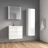 Комплект тумба Azario Velluto 60 600х450х660 подвесная, с раковиной Slim 60, белый матовый (CS00088601)