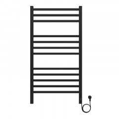 Полотенцесушитель электрический AZARIO ANCONA 500/1000 квадрат, 12 секций, диммер справа, черный (AZ71850B)