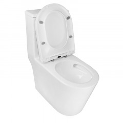 Унитаз-моноблок Azario Scala 360х690х790 безободковый, слив "Торнадо", с быстросъемным сиденьем микролифт (AZ-8101)