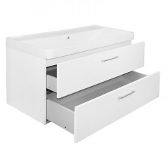 Комплект Тумба Azario Ника 100 1000х475х560 подвесная, с раковиной Monte 100, белый (CS00089923)