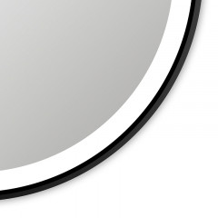 Зеркало AZARIO Aurora D800 с подсветкой, сенсорный выключатель с функцией диммера, алюминиевая черная рама (AZ-Z-012CS)