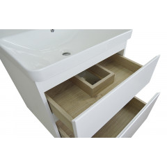 Комплект Тумба Azario Мила 60Н 600х475х850 напольная, с раковиной Monte 60, белый матовый (CS00085830)