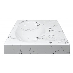 Раковина подвесная Azario Carmen 605х602х85 Белый мрамор (CS00078503)