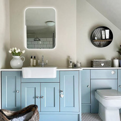 Зеркало AZARIO Glory 600х800 с подсветкой, сенсорный выключатель с функцией диммера (AZ-Z-017CS)