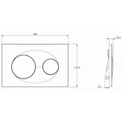 Кнопка смыва Azario двойная, золото матовое (AZ-8200-0014)