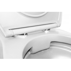 Унитаз подвесной Azario Keras 370х520х360 безободковый, с быстросъемным сиденьем микролифт, белый глянцевый (AZ-99046W)