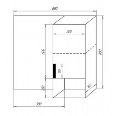 Зеркало-шкаф Azario Gris 90 880х160х800 цвет Дуб Веллингтон (CS00080416)