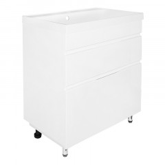 Комплект Azario Тумба Эстима 70/2Н 695х447х850 напольная, с раковиной Астория 70, белый глянцевый (CS00094594)