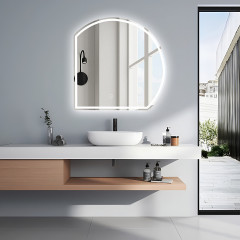 Зеркало AZARIO Lima D800 700х700 с подсветкой, угловое, сенсорный выключатель с функцией диммера (AZ-Z-079ELM)