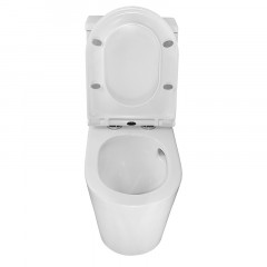 Унитаз-моноблок Azario Scala 360х690х790 безободковый, слив "Торнадо", с быстросъемным сиденьем микролифт (AZ-8101)