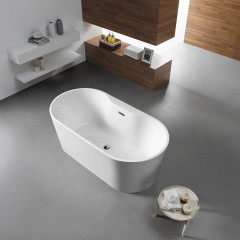 Ванна акриловая Azario BRISTOL 1700х800х580 свободностоящая с полкой для установки смесителя (BRI17080D)