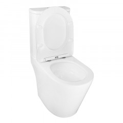 Унитаз-компакт Azario Berton 385х615х805 напольный, безободковый, слив "Торнадо", с быстросъемным сиденьем микролифт (AZ-6093)