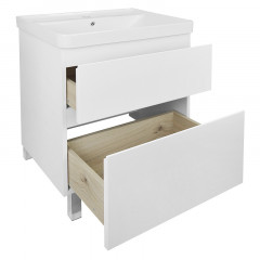 Комплект Тумба Azario Мила 60Н 600х475х850 напольная, с раковиной Monte 60, белый матовый (CS00085830)