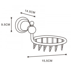 Мыльница Azario ELVIA, Бронза (AZ-91109Q)