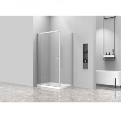 Душевое ограждение Azario ALTON 1200х800х2000, БЕЗ ПОДДОНА, прозрачное стекло 6 мм, цвет профиля серебро (AZ-NAC1131 L 1200)