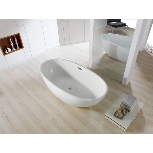 Ванна акриловая Azario LEEDS 1685х840х580, свободностоящая, в комплекте с сифоном и металлической рамой (LEE17085)