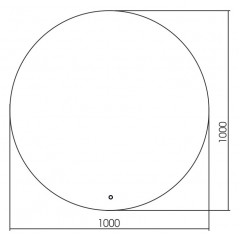 Зеркало AZARIO Саванна D1000 c подсветкой и диммером, сенсор выкл (LED-00002465)