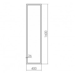 Зеркало AZARIO Опера Сильвер 400х1600 напольное (ФР-1536)