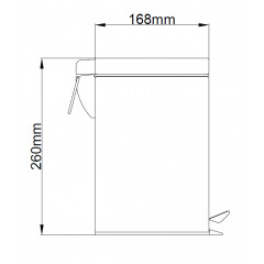 Ведро Azario , Хром (AZ-301-3L)