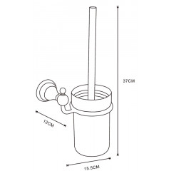 Ерш Azario ELVIA подвесной с керамической колбой, бронза (AZ-91113Q)