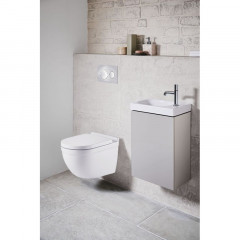 Сет AZARIO инсталляция с панелью смыва + унитаз Fora с сиденьем микролифт+ клавиша 0010, хром матовый (AZ-8010-1000+AZ-8200-0010+AZ-0017 E-R)