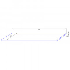 Столешница Azario Ника 70 710х490х160 белый глянцевый (CS00091939)