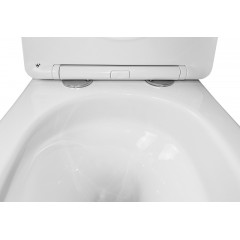 Унитаз подвесной Azario Trevi 495х360х390 безободковый, слив "ТОРНАДО", в комплекте с сидением микролифт, белый (AZ-0093UQ3)