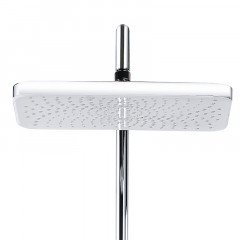 Душевая колонна Azario ARIZONA со смесителем для ванны, с поворотным изливом, прямоугольная, хром (AZ-20S)