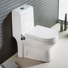 Унитаз-моноблок AZARIO BRUSCO 700x380x805 напольный, со встроенной функцией биде, в комплекте с сиденьем дюропласт микролифт (AZ-1085B)