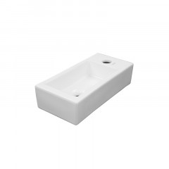 Раковина-чаша Azario 370х185х90 накладная, угловая, подвесная, прямоугольная, белый глянец (AZ-5092R)