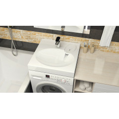 Раковина подвесная AZARIO Elegance 592х59290 литьевой мрамор, белая (CS00078300)