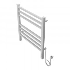 Полотенцесушитель электрический AZARIO ANCONA 500/600 квадрат, 7 секций, диммер справа, белый (AZ71856W)