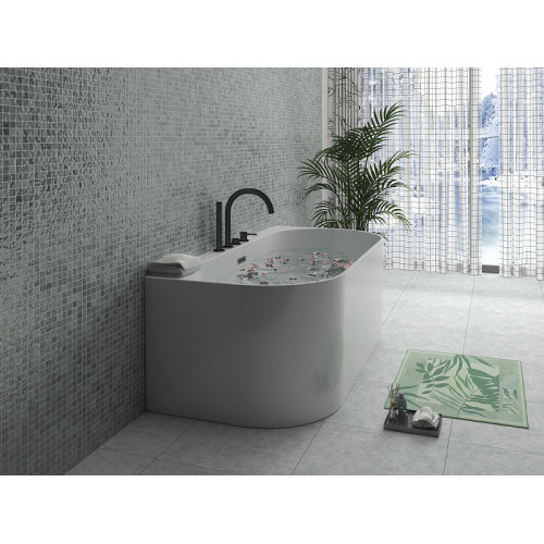 Ванна акриловая Azario BRADFORD 1800х800х580 пристенная, в комплекте с сифоном и металлической рамой (BRA18080)