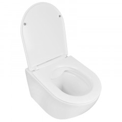 Унитаз подвесной Azario Fatto 360х480х350 безободковый, c быстросъемным сиденьем микролифт (AZ-1049WS)