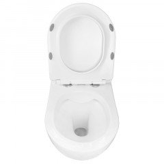 Унитаз подвесной Azario Fatto 360х480х350 безободковый, c быстросъемным сиденьем микролифт (AZ-1049WS)