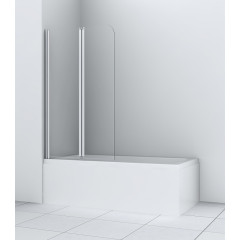 Шторка для ванны складная Azario Boston 80х140 цвет профиля хром (AZ-141 80 (41,5+38,5)*140)