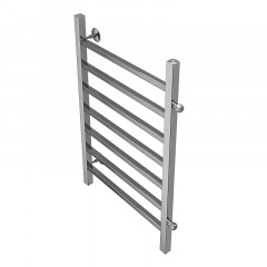 Полотенцесушитель водяной AZARIO ANCONA 500/800 квадрат, 7 секций, боковое подключение, 3/4", хром (AZ71558)